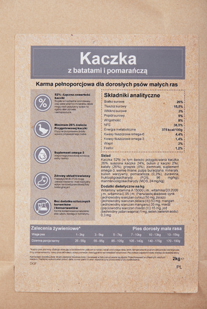 Zestaw karma Look4dog CARE kaczka + świetna szczotka