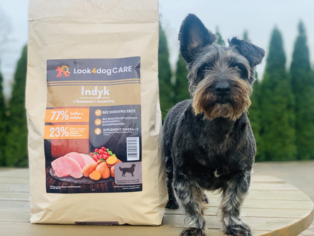 Sucha karma Look4dog CARE Indyk i bataty 12 kg