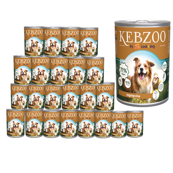 Zestaw: Karma mokra KEBZOO Jagnięcina 24x400g